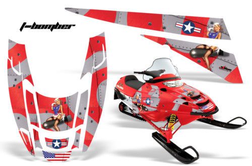Amr polaris edge snowmobile sled decal graphic kit bomb
