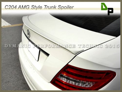 #650 white amg style trunk spoiler for mercedes-benz c204 c-class coupe 12-14