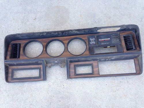 90-93  dodge ram cummins instrument gauge cluster dash bezel message center