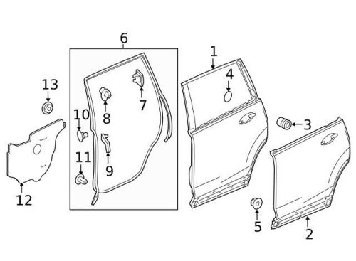Genuine 2016-2016 honda pilot surround w'strip 72810-tg7-a02