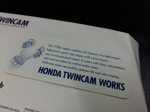 Genuine jdm feel's honda twin cam ( mechanism design ) sticker japan 100% ek9,eg