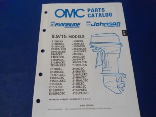 1989 omc evinrude/johnson parts catalog, 9.9/15 models