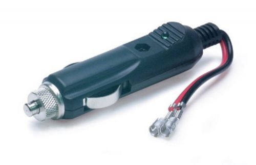 Fused replacement cigarette lighter plug 12v volt w/lead 16-gauge heavy duty led