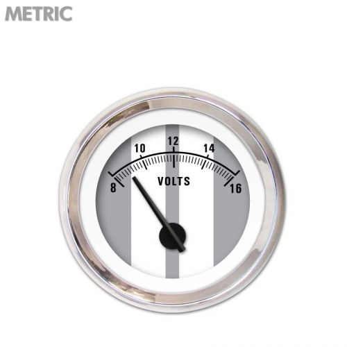 Volt gauge - metric cobra grey , black modern needles, chrome trim rings