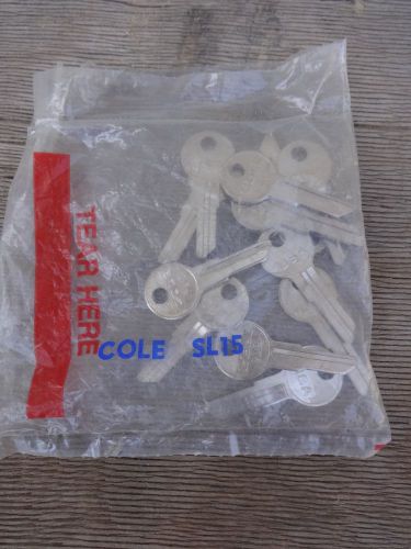 (12) vintage new old stock cole sl15 blank keys various snowmobiles