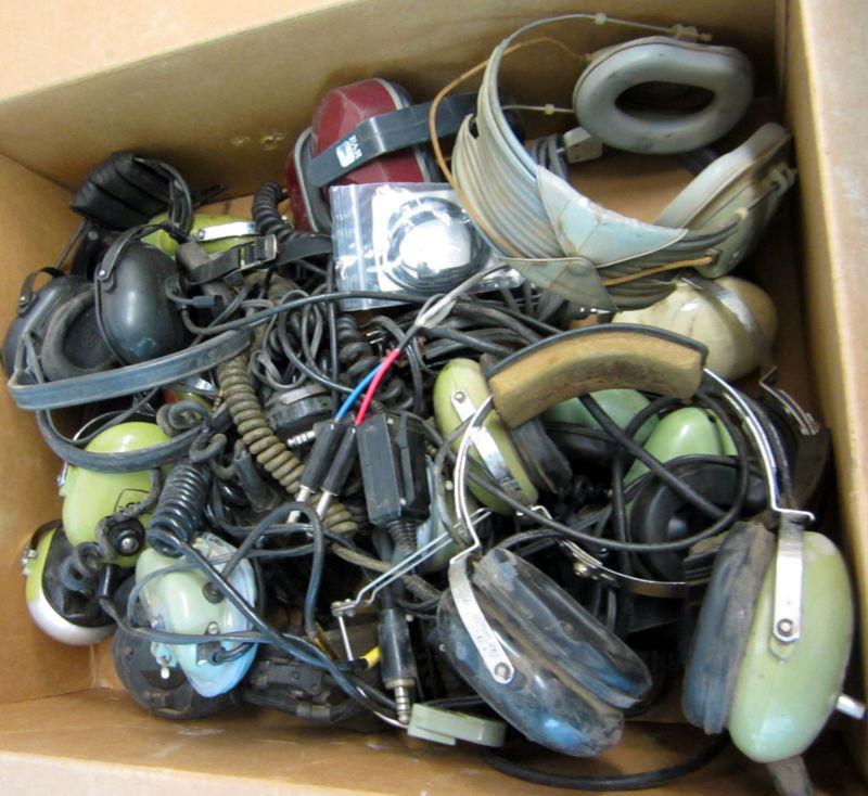 *lot* aviation headsets, david clark and others - sold for parts or repair