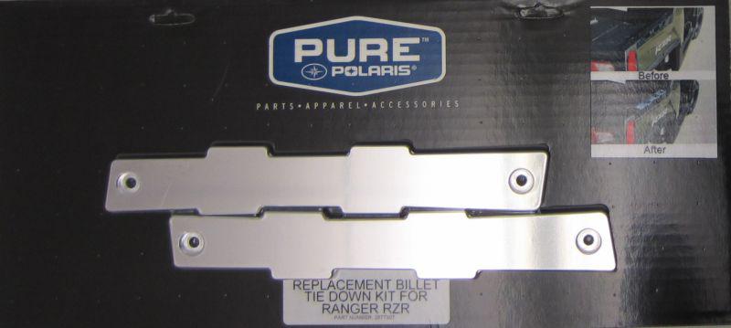 Polaris oem razor rzr billet aluminum polished bed rail caps tie down cover set