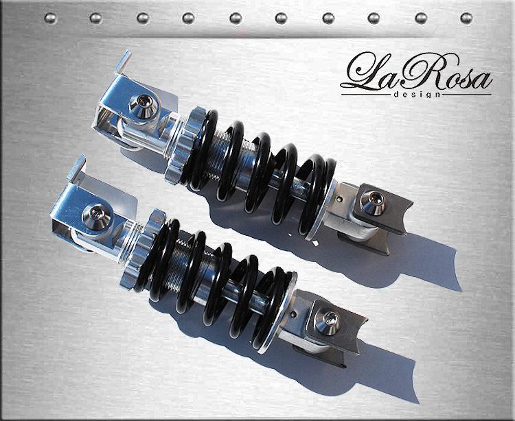 4.5" larosa harley chopper bobber solo seat mount half bolt on half weld shocks