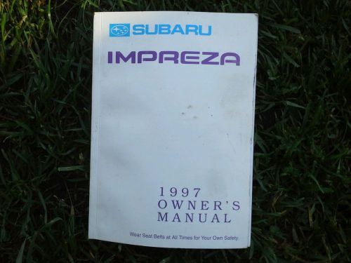 1997 subaru impreza owner manual