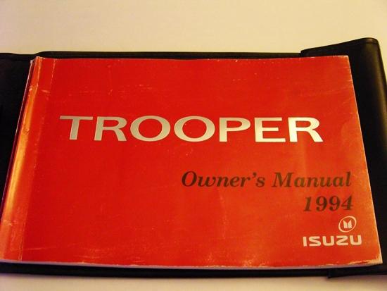 1994 isuzu trooper owners manual  with case / 94 trooper
