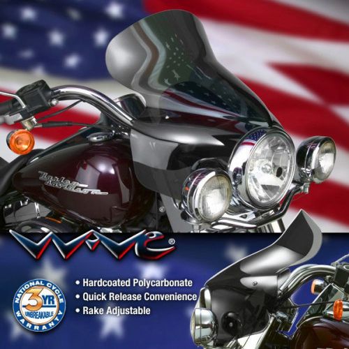 Harley flhr road king / custom / classic wave qr windshield fairing + mount kit