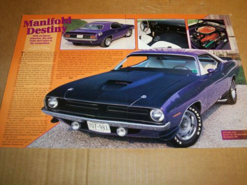 1970 plymouth aar cuda 340 six pack magazine article