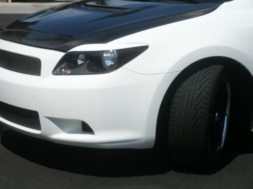 Scion tc head light eyelid headlight eye brow overlay gloss white vinyl pre cut