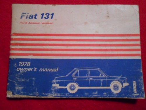 1978 fiat 131 brava 2/4door station wagon original owner&#039;s manual north america