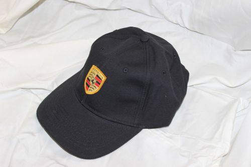 Porsche genuine oem baseball cap crest black      wap-080-005-0c