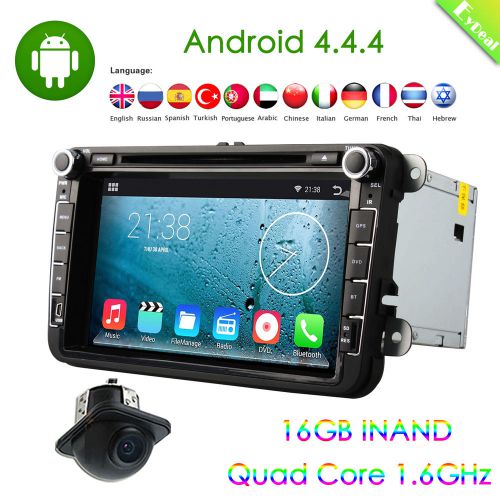 Quad core car gps stereo dvd player andorid 4.4 8" for vw 16gb 3g wifi+camera