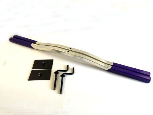 Snowmobile trailer ski tie down hold down bars 1pair purple with crank and plate