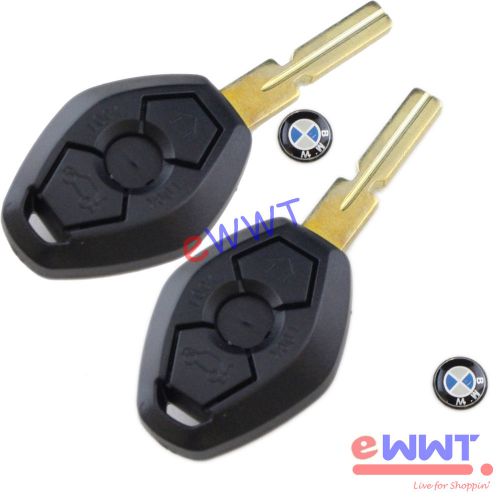 2x remote blank uncut key shell case for bmw 3 5 7 series x3 x5 e53 e46 jsve055