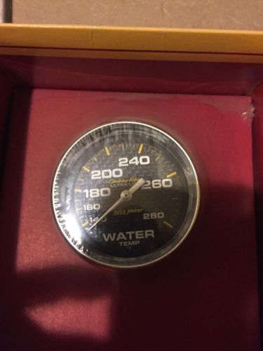 Auto meter 4831 carbon fiber mechanical 140 – 280 degree water temperature gauge