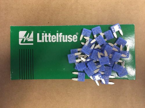 Set of 50: littelfuse automotive marine atm 15 amp mini fuse blades usa seller