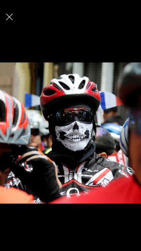 Skull half face bandana skeleton ski motorcycle biker paintball mask scarf