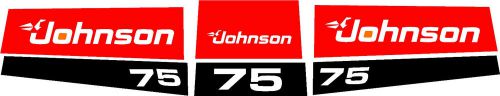 75 hp johnson decal kit red and black