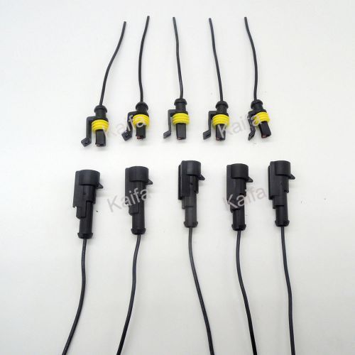 10pcs 1p waterproof electrical connector plug with wire electrical wire harness
