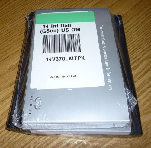 2014 infiniti q50 q 50 owners manual set 14 w/case + intouch guide new