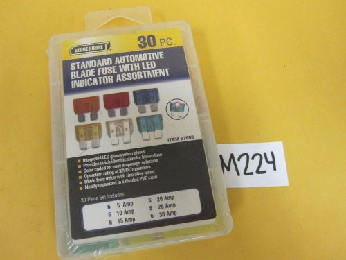 30pc. standard auto blade fuse w. led indicator assortment #67693