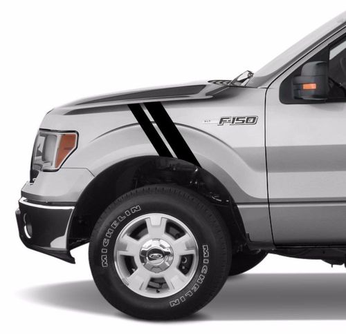 Ford f-150 f-250 f-350 truck fender hash bar vinyl rally racing stripes 2&#034;&amp;3&#034;