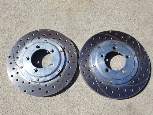 Wilwood drilled slotted brake rotors adapters 10.75 0.81 6 x 6.25 160-7098 7097