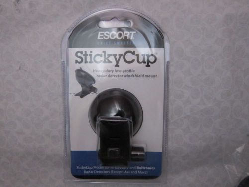 Escort black sticky cup heavy duty low-profile radar detector windshield mount
