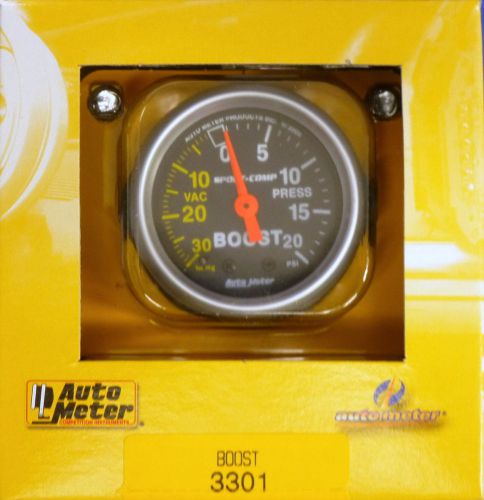 Auto meter 3301 sport comp vacuum boost mechanical gauge 2 1/16 30 in.hg/ 20 psi