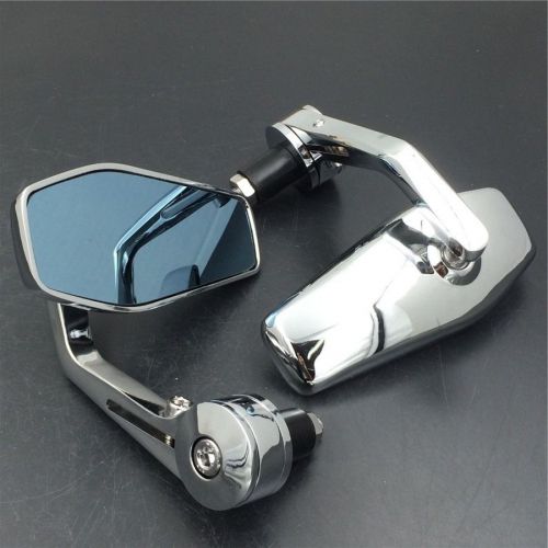 For honda/suzuki/yamaha/harley for any 7/8&#034; or 1&#034; diameter handle chrome mirrors