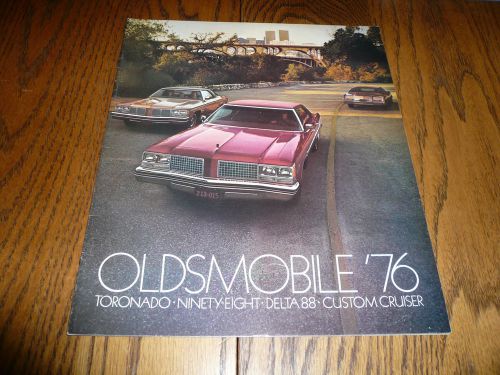 1976 oldsmobile toronado 98 delta 88 custom cruiser sales brochure