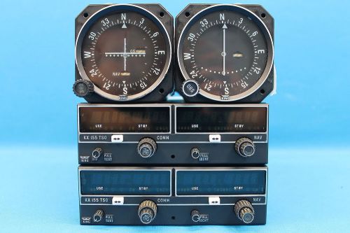 (2) king kx-155 vhf receivers 14v &amp; king ki-209 ki-208 vor/loc w/8130's (17748)