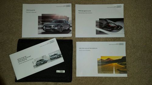 2010 audi s4 oem owner&#039;s owners manual set w/ case, navigation, quick reference