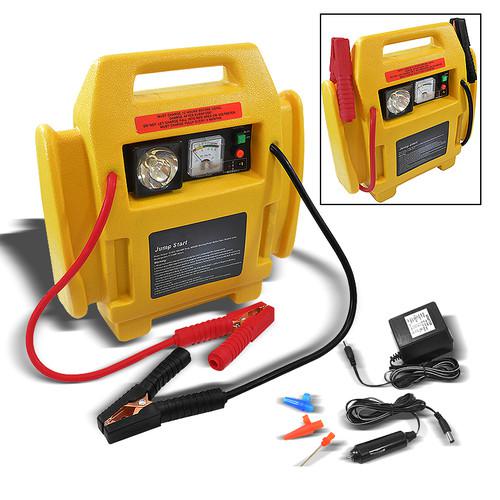 900amp 12v dc roadside emergency jumpstart battery pack w/air compressor auto ul