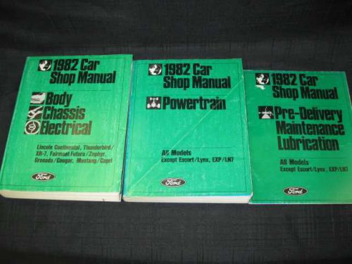 1982 ford lincoln,mercury chassis/body shop manual 3pcs