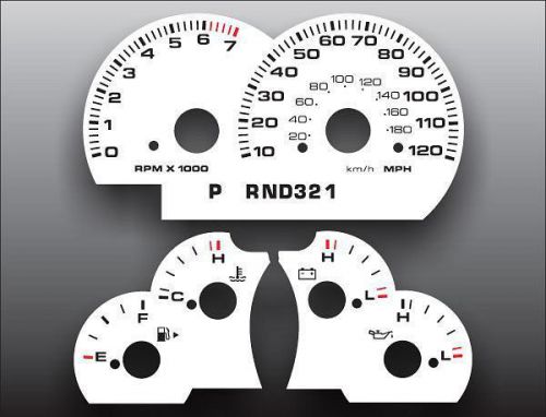 2003 ford explorer dash instrument cluster white face gauges