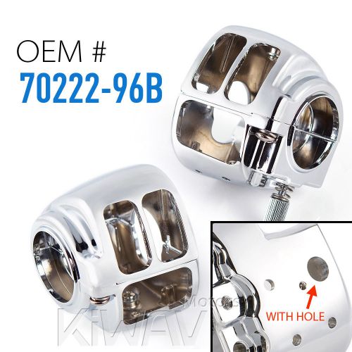 Kiwav chrome switch housing kit 0026 for harley 2000-2007 softail deuce fxstd