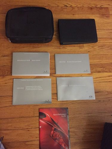 2009 infiniti g37 coupe owners manual &amp; case free u.s shipping