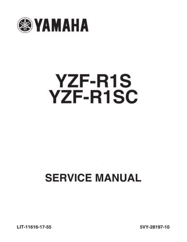New yamaha yzf-r1s yzf-r1sc r1 repair service manual. print book. free shipping