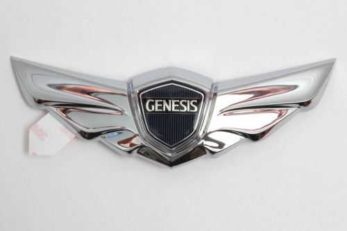Hyundai genesis emblem genuine badge mark wing front bonnet hood top 2012 2013