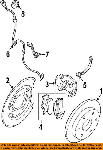 Nissan oem 479507s210 rear abs wheel sensor/abs ring