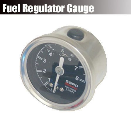 Universal sard turbo charger liquid-filled fuel pressure regulator gauge black