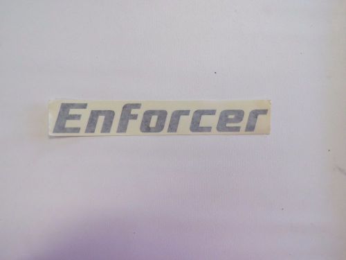 Enforcer decal black 8 3/4&#034; x 1 3/8&#034; marine boat