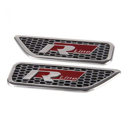 2pcs r line car sticker fender emblem badge aluminum for vw golf jetta beetle