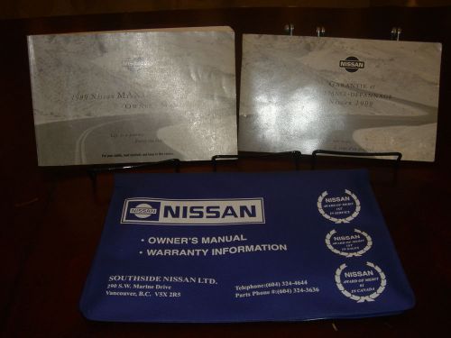 99 1999 nissan maxima owners manual set with case