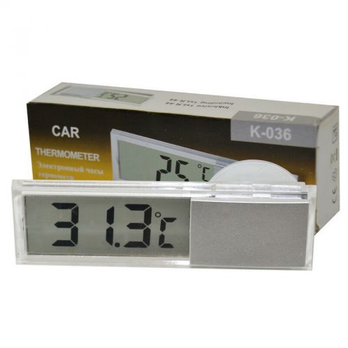 Transparent lcd sucker vehicle thermometer